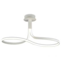 Inspired Lighting - Inspired Mantra - Nur wh - Semi Flush Ceiling 40W led 3000K, 3200lm, Dimmable White, Frosted Acrylic