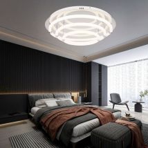 Globo Lighting - Plafonnier led lampe de salon lampe de salle à manger plafonnier lampe de chambre lampe design, métal plastique blanc chrome, 54W