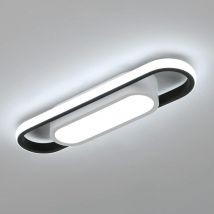 Comely - Plafonnier led Moderne Ellipses, 24W 3000LM, Lampe de Plafond en Acrylique pour Salon, Chambre, Cuisine, Couloir, Studio - Lumière Blanche