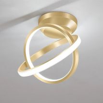 Stoex - Plafonnier Led Moderne Or Lampe De Plafond Nordique Plafonnier Circulaire Pour Chambre à Coucher, Cuisine, Salon, Balcon, Blanc Froid