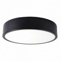 Silamp - Plafonnier led Noir 18W 25cm - Blanc Chaud 2300K - 3500K