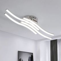 Goeco - Plafonnier led Ondulé à 4 Lumières, Lumière Blanche 6000K, 24W pour Salon, Salle de Bain et Cuisine, Luminaire Plafonnier Moderne IP20