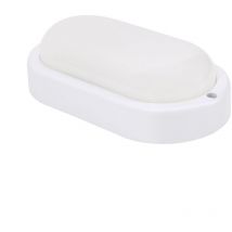 Bemko - Plafonnier led Oval Kanlo - 8W - 760lm - 4000K - IP54 - Blanc - 160x89x46mm