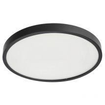 Edo Solutions - Plafonnier led pereti 24W anneau noir 35cm 4000K 2400lm IP44 220V EDO777614