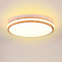 Norcks - Plafonnier Led Plafonnier Bois Lampe De Plafond Moderne Ø40CM, 3000K Luminaire Plafonnier Intérieur Rond