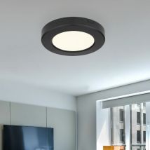 Etc-shop - Plafonnier led plafonnier salon lampe couloir avec CCT-commutation, noir et blanc, 6W 400lm blanc chaud-blanc froid, d 12,6 cm