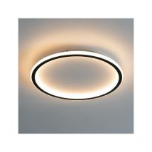 Plafonnier LED rond 40 cm cercle noir - Alessia