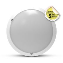 Miidex Lighting - Hublot led rondo 20W Ø300 mm (détecteur en option) blanc-neutre-4000k - blanc - sans-detecteur