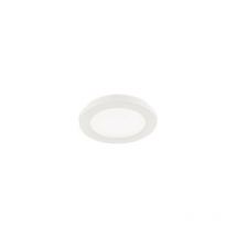 Frankystar - Plafonnier led rond en métal blanc mat Camillus avec fonction de gradation et interrupteur mural normal IP44 d. 17cm