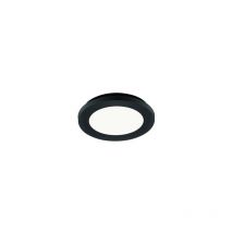 Frankystar - Plafonnier led rond en métal noir mat Camillus avec fonction de gradation et interrupteur mural normal IP44 d. 17cm
