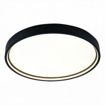 Plafonnier led salle à manger gris foncé avec variateur à 3 niveaux, métal, 1x led 27,5W 2400 Lm blanc chaud, d 45x4,5 cm Wofi 12056