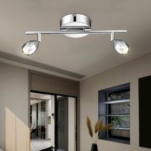 Plafonnier led spot bar spots mobiles rail lampe Globo morelia 56203-2