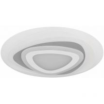 Etc-shop - Plafonnier led télécommande plafonnier dimmable plafonnier lumière du jour, cct, métal blanc, 46W 3200lm 3000-6000K, DxH 50x6 cm