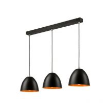 Lamkur Lighting - Lamkur Livia Plafonnier suspendu Bar noir, 3x E27