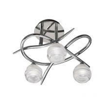 Diyas - Inspired Mantra - Loop - Plafonnier 3 lumières G9 eco, chrome poli