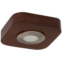 Epikasa - Plafonnier Marseille, Bois, Métal, Marron, 14x14x3,5 cm