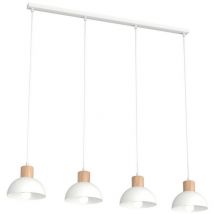 Epikasa - Plafonnier Seco, Métal, Plastique, Blanc, 90x18x140 cm