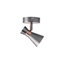Kanlux - Applique Mural Saillie PAR16 GU10 Max 10W IP20 Ø65mm Argent-Cuivre