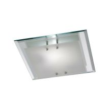 Inspired Lighting - Inspired Deco - Mira - Flush Ceiling, 350mm Square, 2 Light E27 Polished Chrome