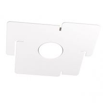 Top-light - Plafonnier led echo Top Light en métal blanc carré avec raccord ampoule Gx53