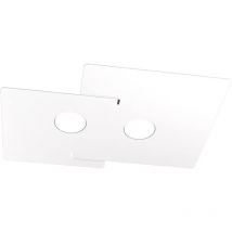 Top-light - Plafonnier led echo Top Light en métal blanc rectangulaire avec 2 douilles d'ampoule Gx53
