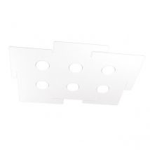 Top-light - Plafonnier led echo Top Light en métal blanc rectangulaire avec 6 douilles d'ampoule Gx53