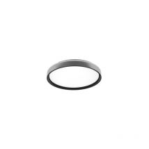 Morgan - Plafonnier 60w 3000-4200-6500k Argent/noir 7,5x50x50cm 5400lm C/télécommande