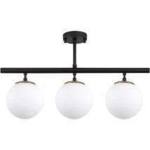 Plafonnier - Noir, 60x15 x37