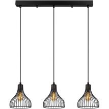 Plafonnier - Noir, 70x20x117