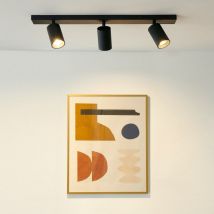 Kosilum - Plafonnier noir à trois projecteurs - Renzo