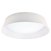 Inspired Mantra - Nordica Plafones - Plafonnier led Cylindrique 60cm Blanc Cassé 3000K, 3000lm, Acrylique Blanc avec Abat-Jour Blanc Ivoire