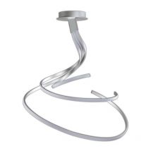 Inspired Mantra Nur - Plafond Semi Plafond 80W led 3000K, 6200lm, Argent Dimmable, Acrylique Givré, Chrome Poli