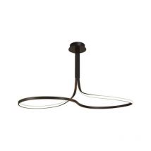 Inspired Mantra Nur Brown Oxide - xl Semi Plafond Plafond 50W led 2800K, 3900lm, Acrylique Givré Dimmable, Oxyde Marron