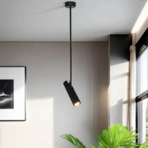 Licht-erlebnisse - Lustre suspension d'intérieur eye noir au design élégant de style moderne GU10 H:77 cm - Noir
