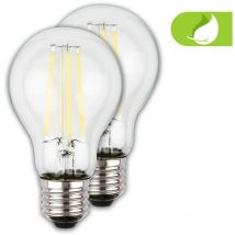 Briloner Lot de 2 ampoules à LED filament Base E27 A60 blanc chaud 4W EEK A