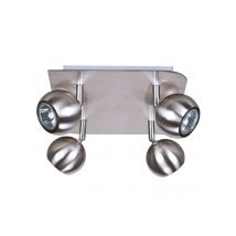 Plafonnier patère orientable bowl GU10 4x35W alu