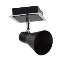 Woltz - Plafonnier patère orientable GU10 max 11W noir