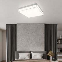 Globo Lighting - Plafonnier plafonnier lampe de salon lampe de salle à manger lumière de couloir, dimmable, métal blanc, led 36W 2200Lm blanc chaud,