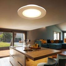 Globo Lighting - Plafonnier plafonnier lampe de salon led métal aspect bois d 30 cm