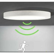 Plafonnier Plafonnier LED avec Détecteur de Mouvement Lampe de Lumière Automatique pour Extérieur Balcon Garage Entrée Couloir Luminaire rond Facile