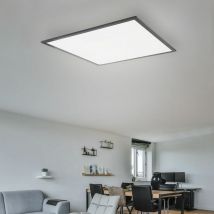 Etc-shop - Plafonnier plafonnier plafonnier plafonnier design plafonnier salon, carré blanc opale graphite, 1x led 12 watt 800 lumens blanc chaud,