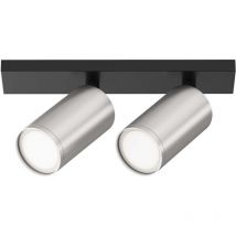 Plafonnier plafonnier salon lumière argent mat noir réglable