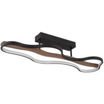 Globo - Plafonnier plafonnier télécommande led dimmable salon bois clair cct