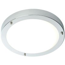 Portico - Plafonnier led Salle de Bain Chrome, Verre Dépoli IP44 - Endon