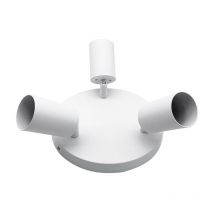 Silamp - Plafonnier Rond 3 Spots Orientables Alu Blanc pour Ampoule GU10