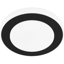 Eglo - Carpi Plafonnier led 30cm forme ronde, 3000K blanc chaud, Acier, Noir (33682)