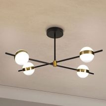 Millumine - Plafonnier Rotonde Noir Et Or Led