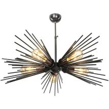 Tezeta - Plafonnier Salem MDL3806 5 lumières en métal noir