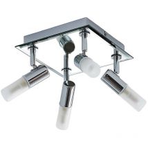 Lindby - Plafonnier Salle De Bain à intensité variable 'Zela' en métal pour salle de bain