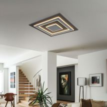 Globo Lighting - Plafonnier salon plafonnier led fonction mémoire mdf gris clair